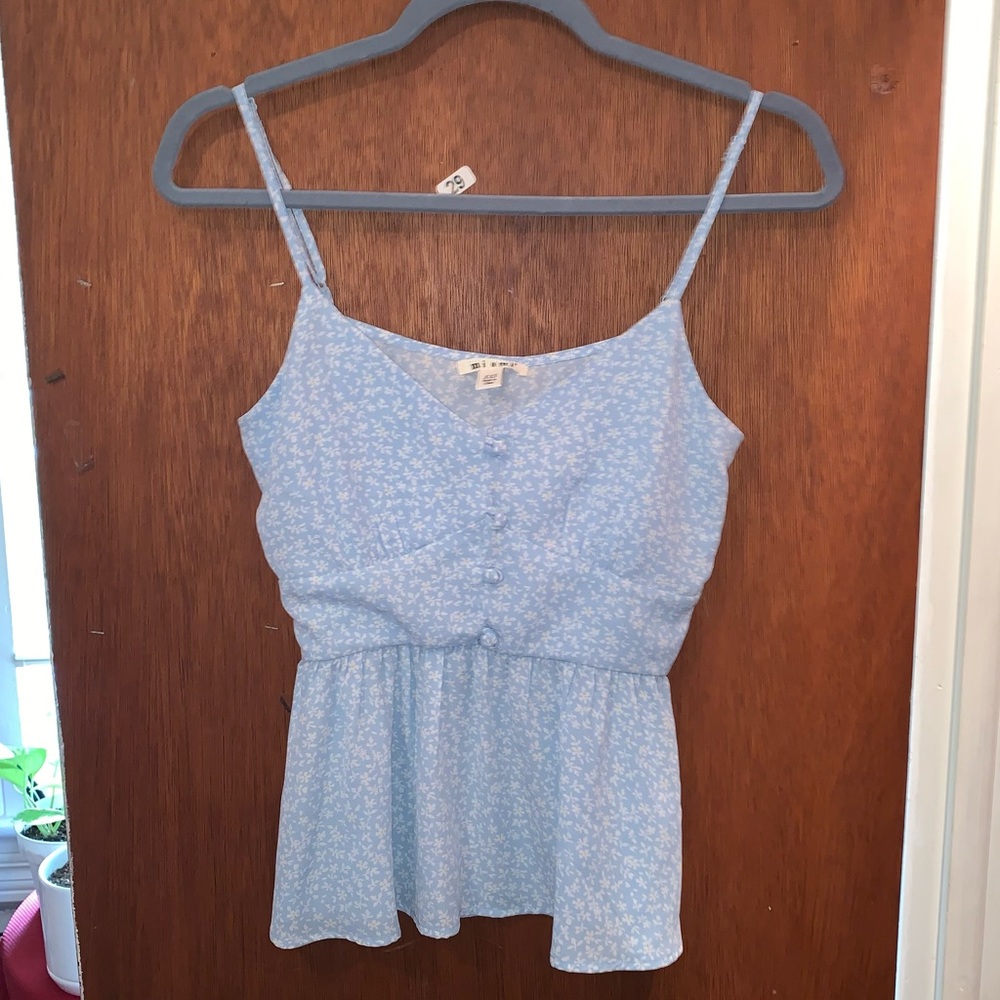 Baby Blue Floral Top